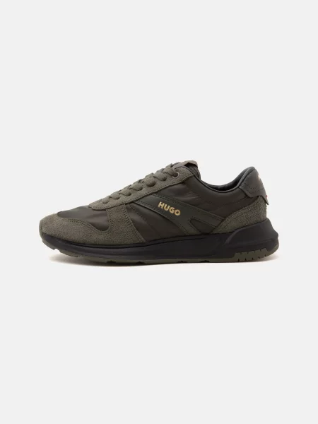 Sneakerși Hugo din piele verde