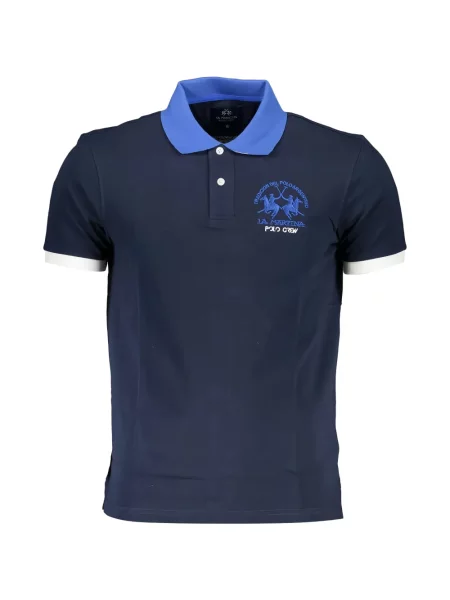 Tricou polo La Martina cu broderie albastru