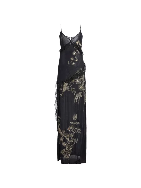 Rochie Wiederhoeft cu volane negru