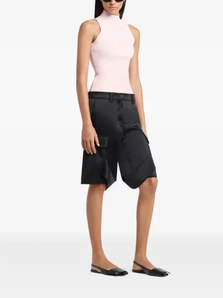 Pantaloni scurți Courreges negru