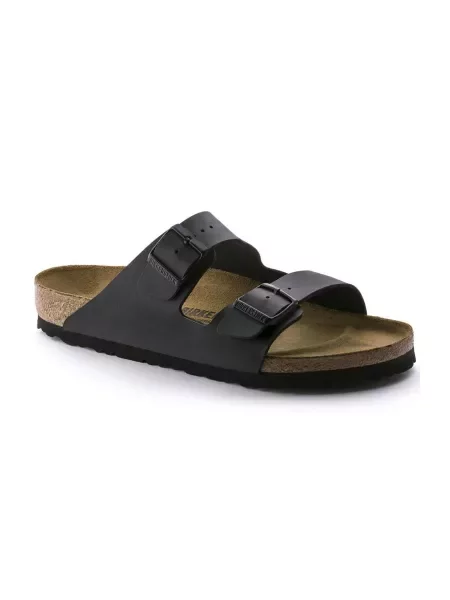 Klapki Birkenstock skórzane czarne