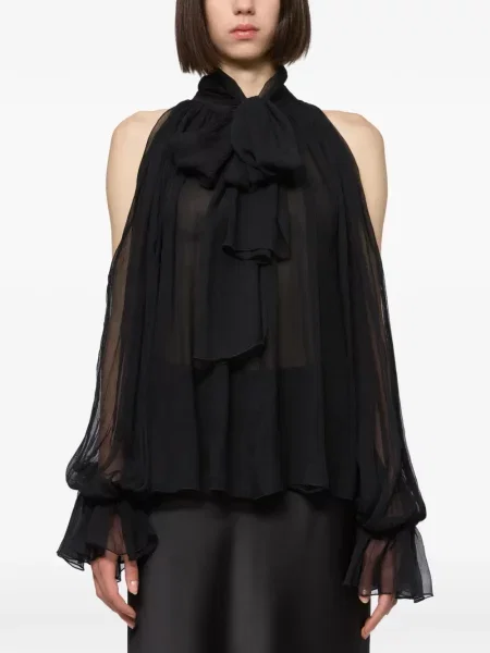 Bluză Atu Body Couture cu funde negru
