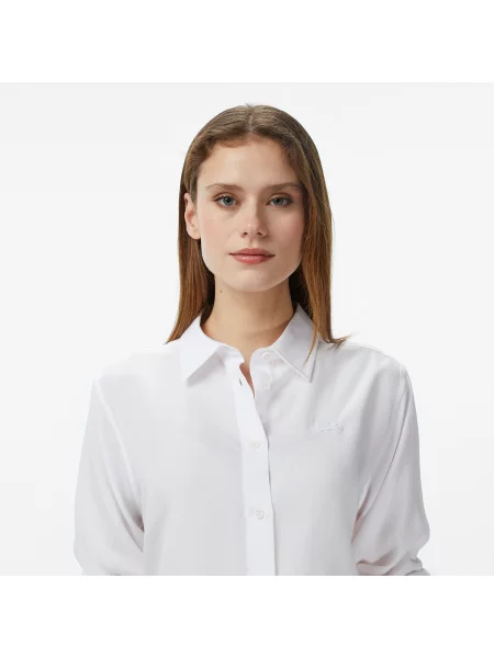 Lacoste Koszula Slim Fit biała