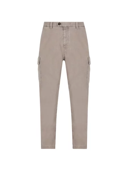 Pantaloni cargo Brunello Cucinelli din țesătură twill gri