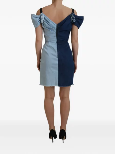 Rochie mini Dolce & Gabbana drapată albastru