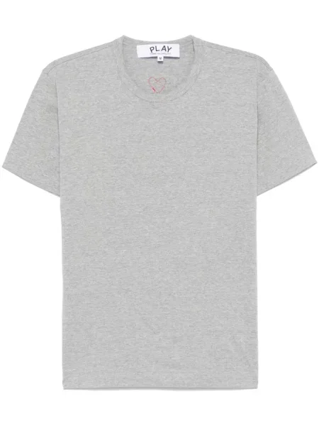 Tricou Comme Des Garcons Play cu motiv cu inimi gri