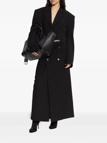 Fustă Balenciaga cu două rânduri de nasturi negru