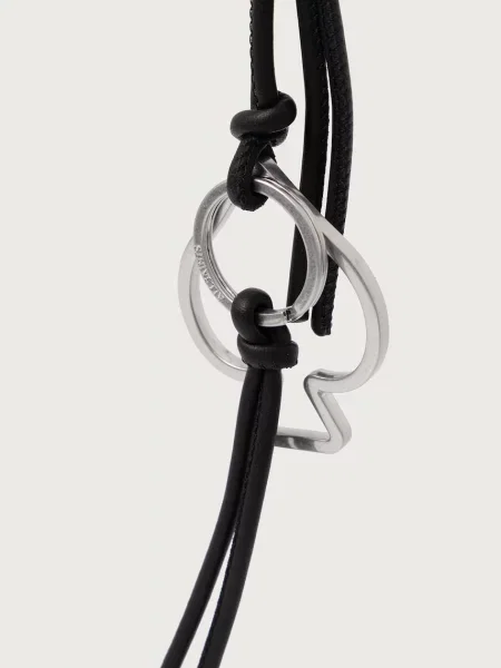 Allsaints Zawieszka Do Kluczy Spade schwarz czarna