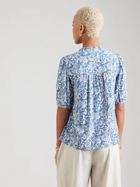 VERO MODA Bluză VMEASY JOY ecru deschis albastru