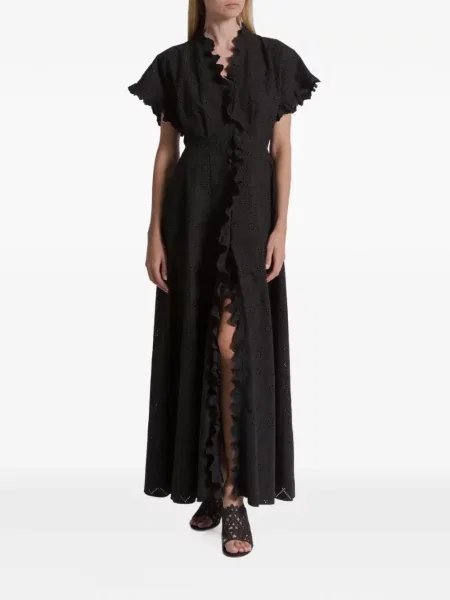 Rochie Alberta Ferretti cu volane de costum negru