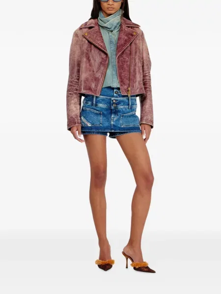 Pantaloni scurți din denim Diesel albastru