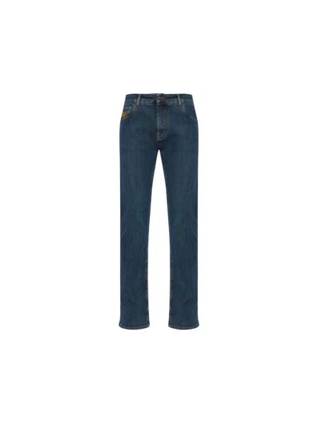 Jeansy Etro z logo niebieskie
