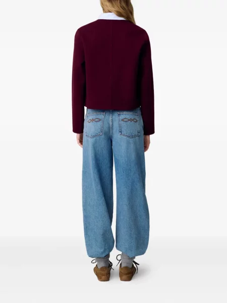 Geacă Claudie Pierlot de lână roșu