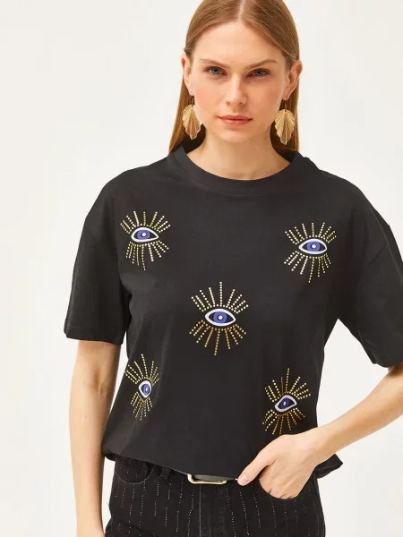 Olalook Majica mornarska / zlata črna