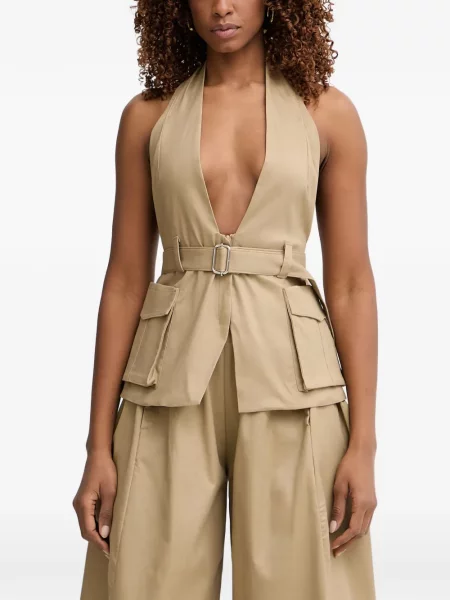 Cu centură top Haveone cu gât halter