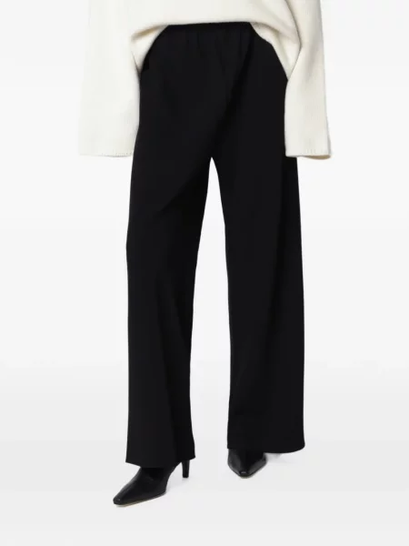 Pantaloni Almada Label din crep negru