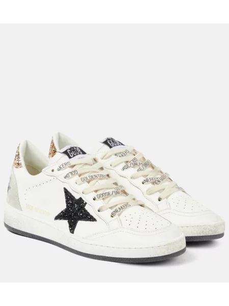 Usnjene superge Golden Goose bela