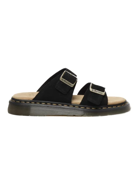 Klapki Dr. Martens zamszowe czarne