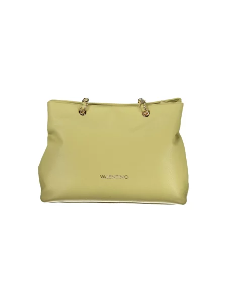 Lniana torebka Valentino Bags zielona