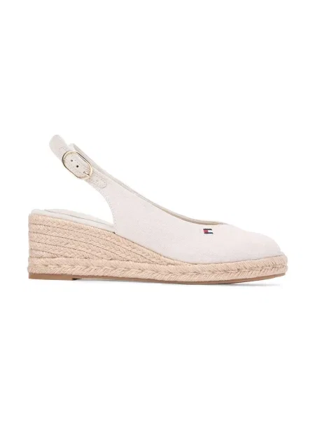 Tommy Hilfiger Espadrile Mid Wedge Espad Slingback Bej alb