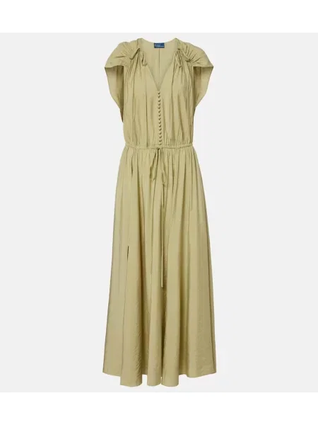 Rochie midi Polo Ralph Lauren plisată până la genunchi de costum verde