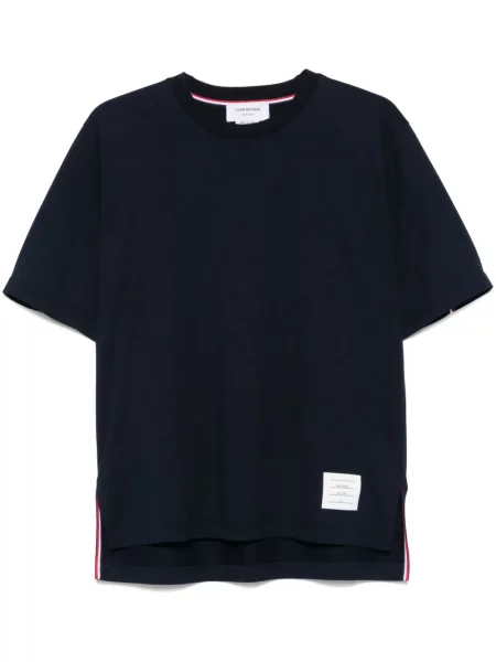 Tricou Thom Browne din jerseu scurt albastru