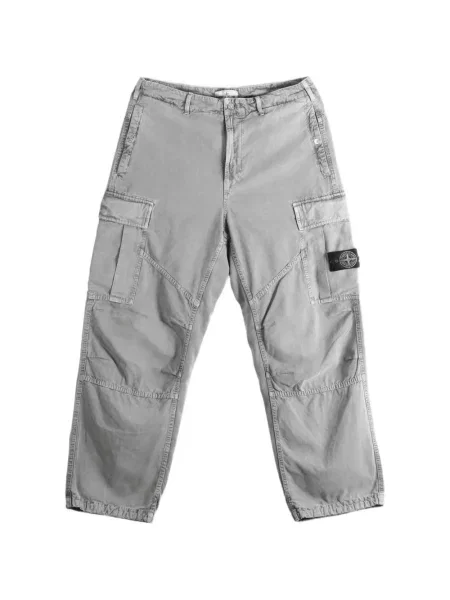 Παντελόνι cargo Stone Island πέτρες με κορδόνι γκρι