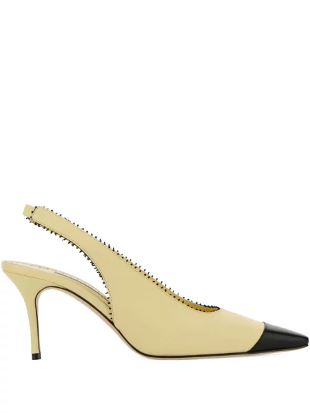 Pantofi cu toc Manolo Blahnik din piele slingback
