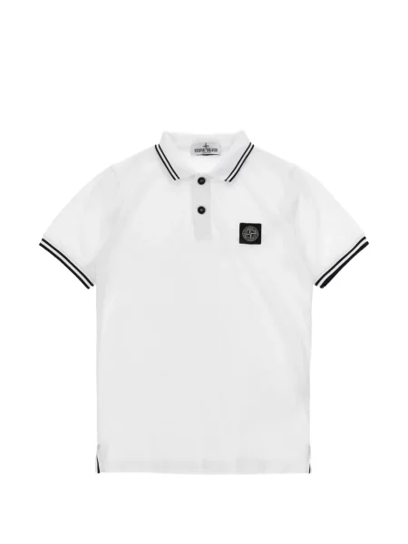 Koszulka polo dziecięca Stone Island biała