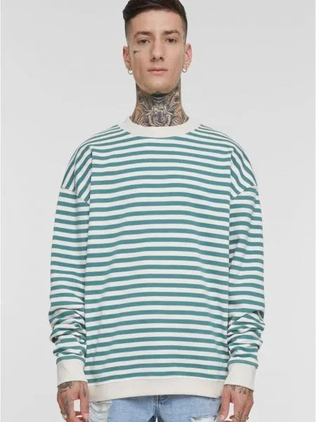 Jopa brez kapuce Urban Classics s črtami bela