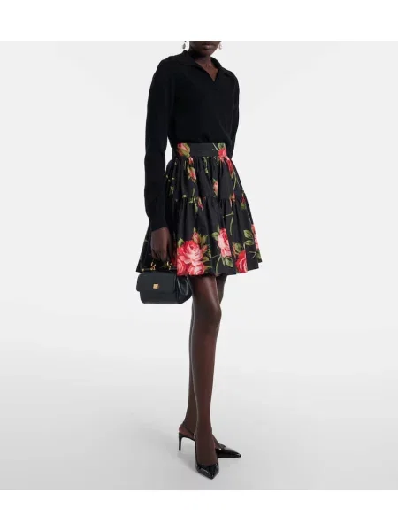 Fustă Dolce&gabbana cu model floral negru