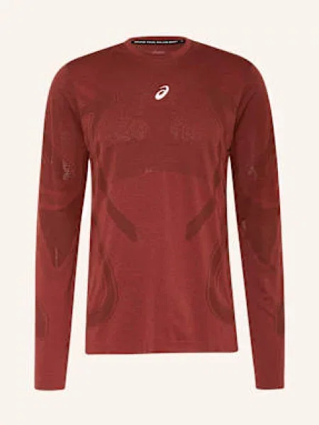 Asics Běžecké Tričko Road Seamless Ls tmavě červená
