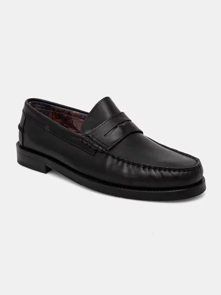 Naked Wolfe bőr mokaszin Riviera férfi Riviera Black Leather fekete