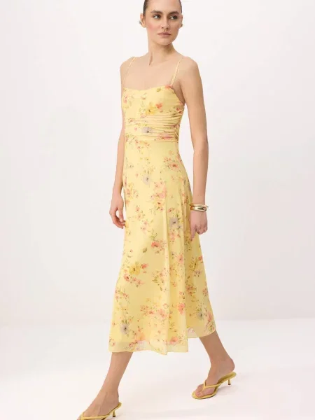 Trendyol Rochie de cocktail galben