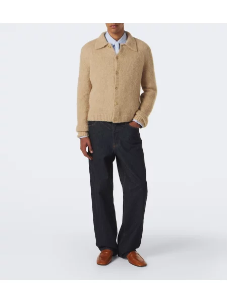 Cardigan Dries Van Noten de lână bej