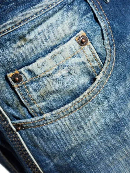 Blugi Dsquared2 cu broderie albastru