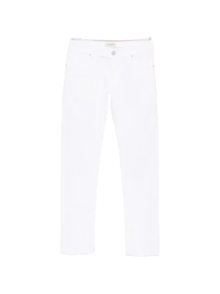 Pantaloni Jacob Cohën de catifea cord alb