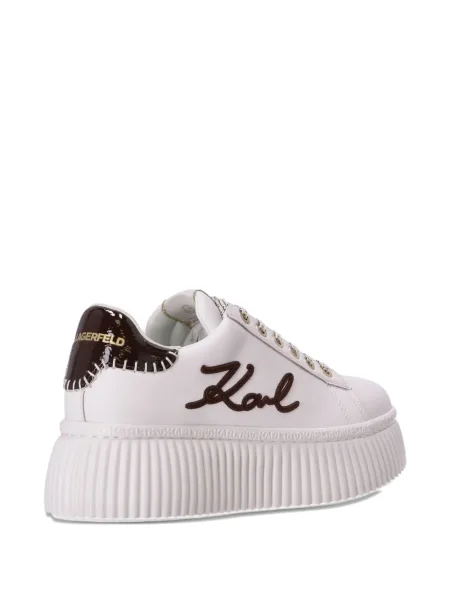 Sneakerși Karl Lagerfeld cu platformă alb
