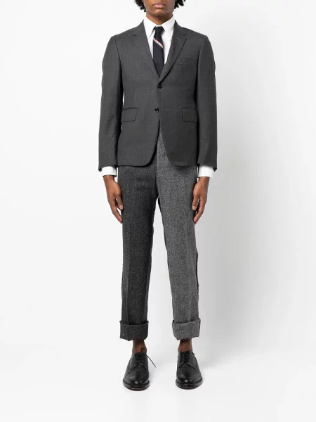 Vienakrūtis švarkas Thom Browne pilka