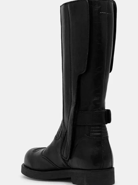Maison Margiela cizme înalte din piele negru
