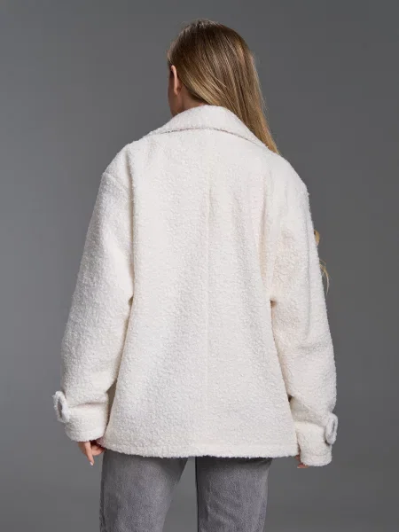 Вовняне Пальто ISSA Plus молочний