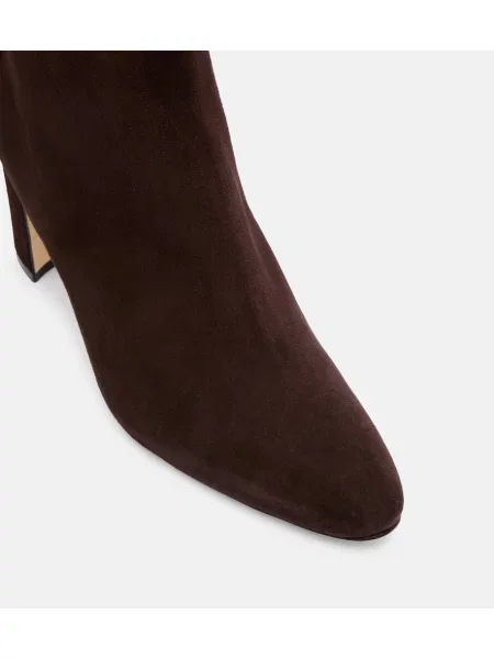 Cizme scurte Manolo Blahnik din piele de căprioară negru