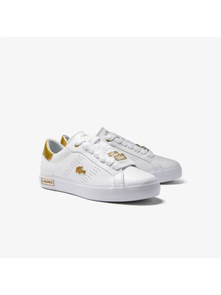 Lacoste Skórzane Buty Sportowe Powercourt białe