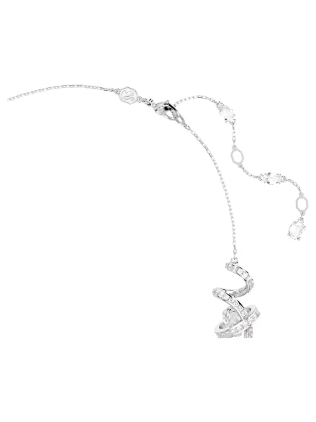 Naszyjnik Swarovski biznesowy szary