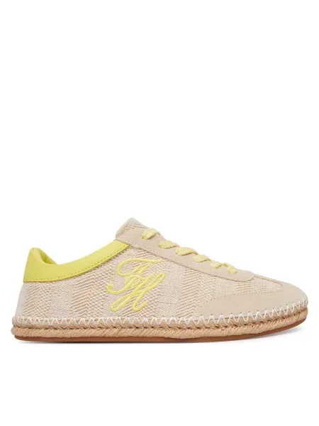 Espadrile Tommy Hilfiger Woven Logo Embroidery bež