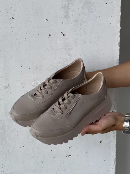 Шкіряні Кросівки INNOE бежевий