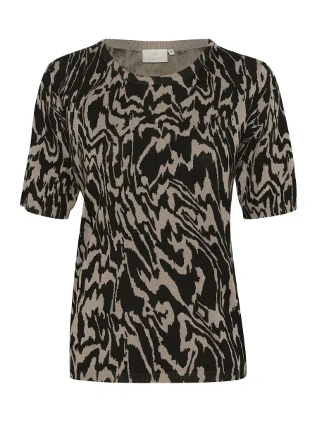 Kaffe Pulover Liz temno bež črna