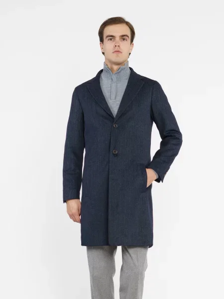 Пальто Arber вовна/поліестер синій
