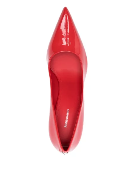Pantofi cu toc Ferragamo din piele roșu