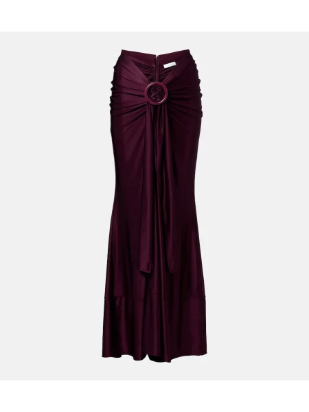 Fusta maxi Rabanne din satin violet